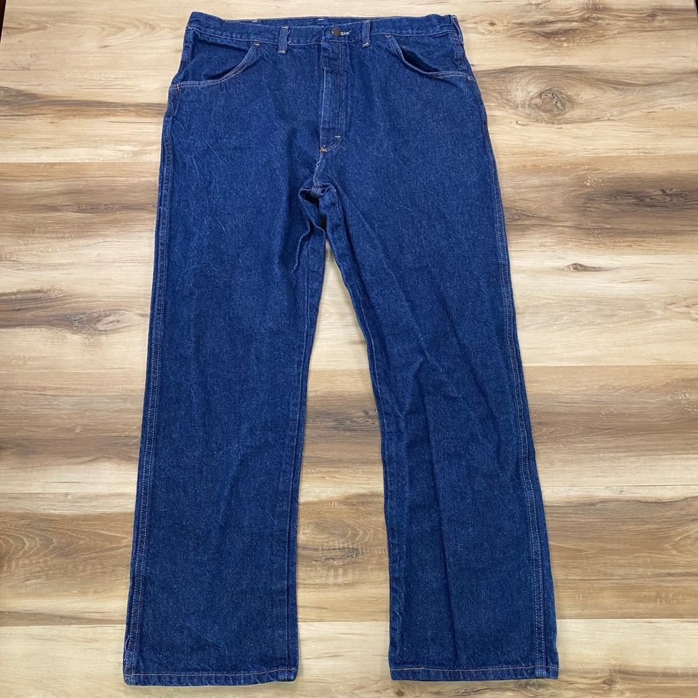 Rustler Jeans 40x30 Mens Straight Leg Work Denim 100% Cotton Blue Vintage Style